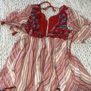 Free people red rome top. Size XS. New w tags.